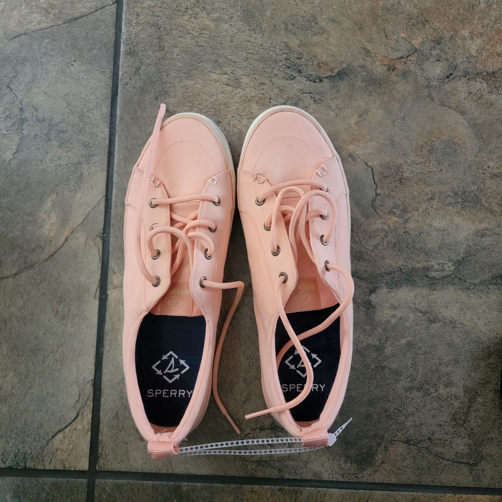 Sperry Pink Canvas Sneakers